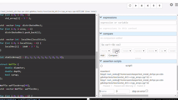 Running a comparison