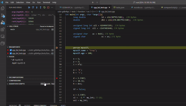 Running an assertion script